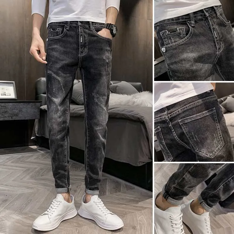 Stretch Skinny Ripped Fashion Men Slim Luxury Jeans