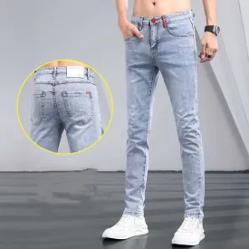 Stretch Skinny Ripped Fashion Men Slim Luxury Jeans