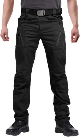 Susclude Men's Outdoor Cargo Work Trousers Military Tactical Pants Ripstop Assault Combat Trousers Hiking Pants Men
