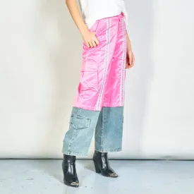 Two-tone cargo pants with sporty stripes wholesale