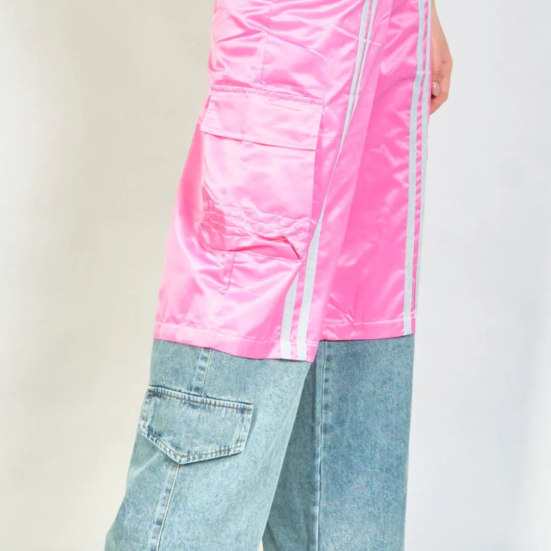 Two-tone cargo pants with sporty stripes wholesale