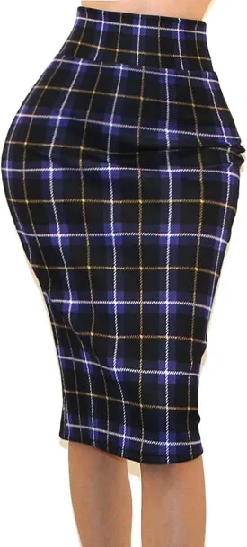 Vivicastle Women's USA High Waist Band Bodycon Career Office Midi Pencil Skirt