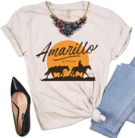 Women Retro Western Country Music Shirts Cowboy Gift Graphic Tees Short Sleeve Music Band Tshirt Tops