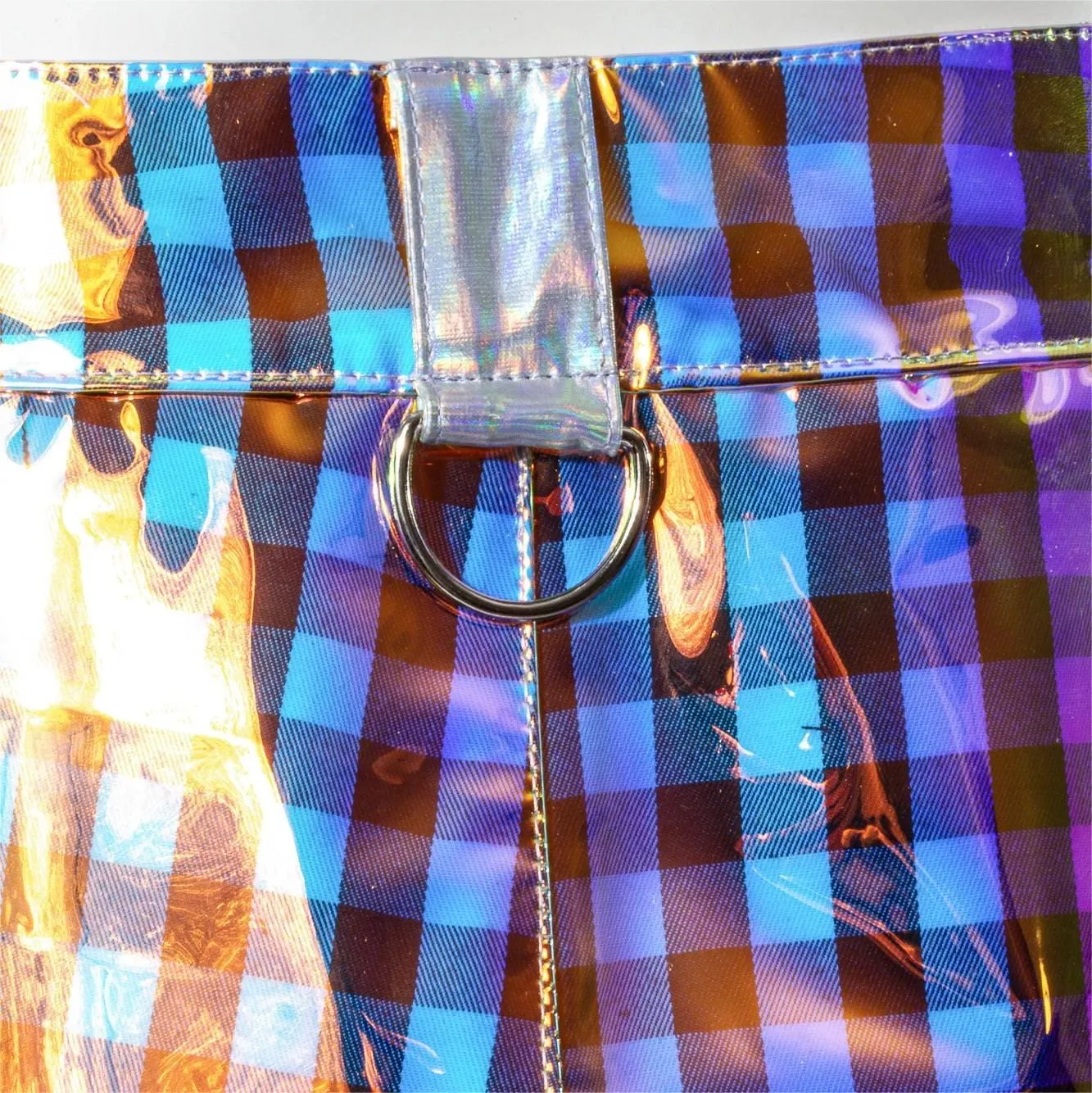 Women's Grunge Contrast  Color Plaid Short Skirt
