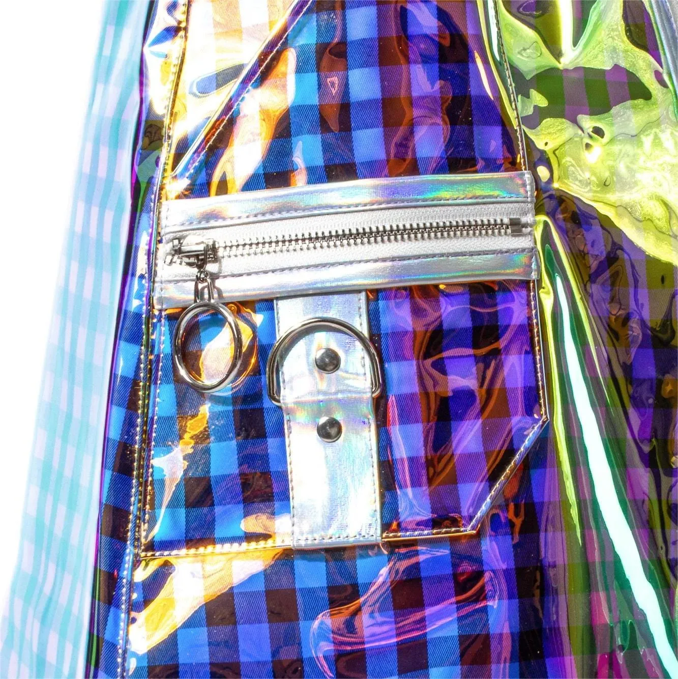 Women's Grunge Contrast  Color Plaid Short Skirt