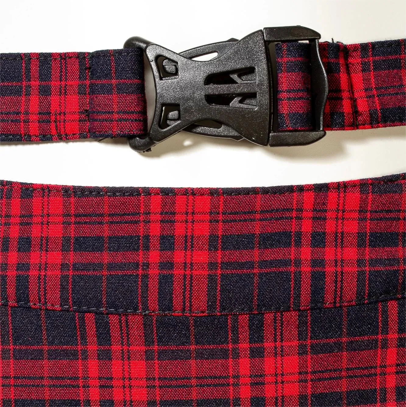 Women's Grunge Cutout Buckle Plaid Skirt