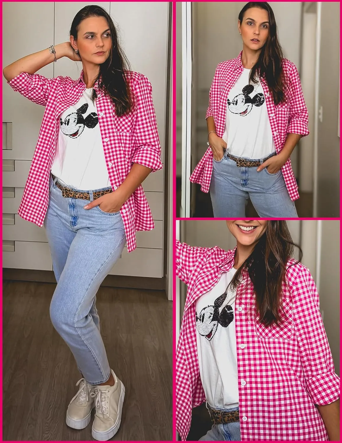 Zeagoo Long Sleeve Plaid Shirt for Women Button Down Shirts Buffalo Shackets Business Casual Blouses